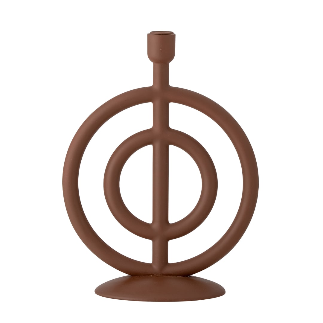 82053015 - Flikka Candle Holder, Brown, Polyresin STOCK: 80