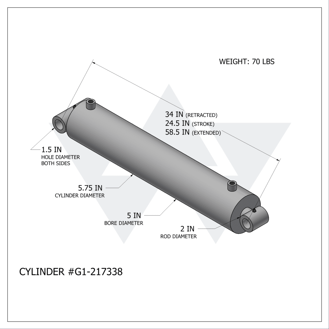 Galbreath™ Tilt Cylinder (5" X 2" X 24.5")