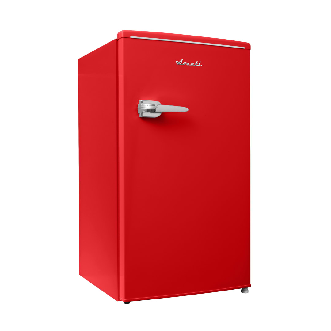 Avanti Retro Series Compact Refrigerator, Mini-Fridge, 3.0 cu. ft., in Red (RMRS31X5R-IS)