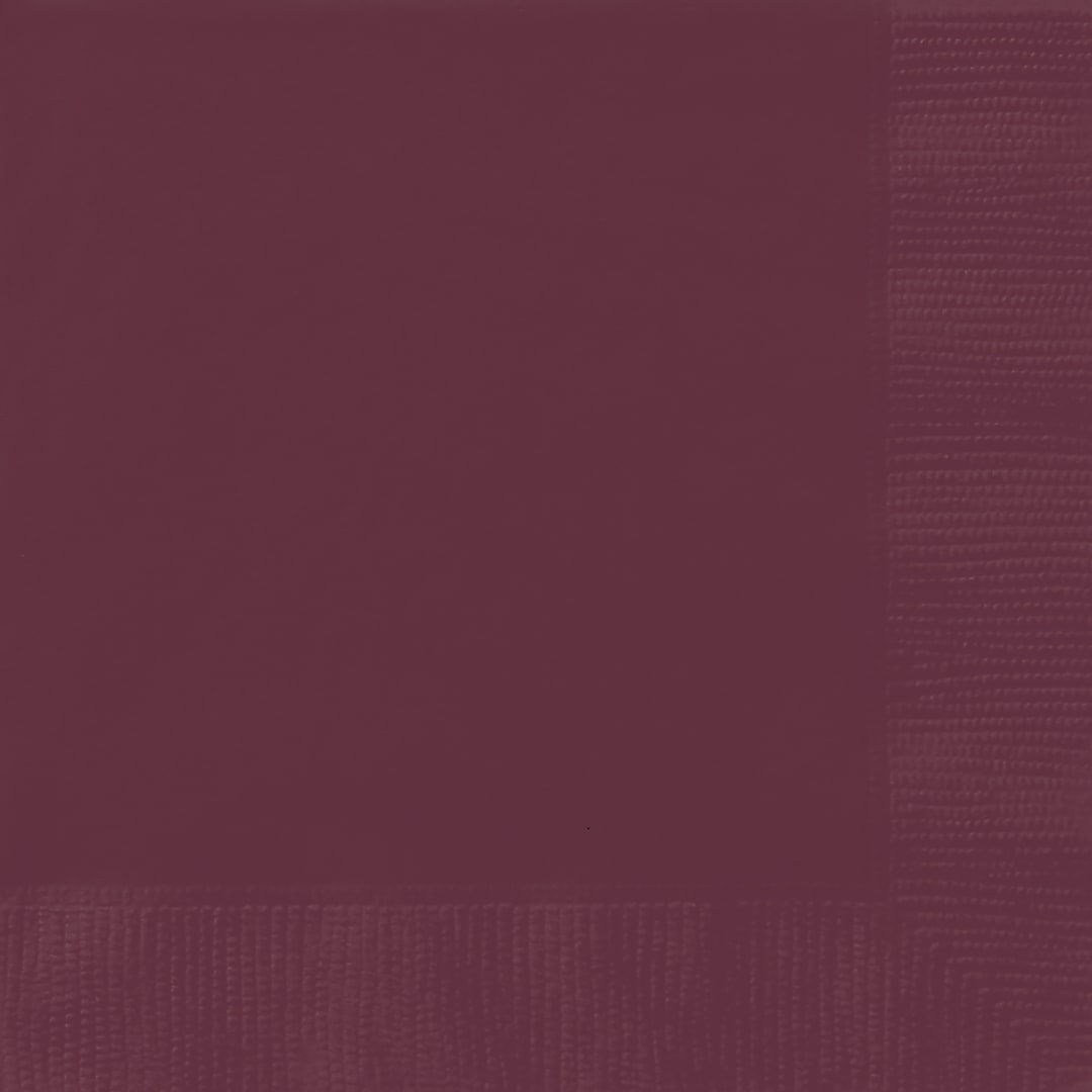 Burgundy Solid Beverage Napkins, 100ct