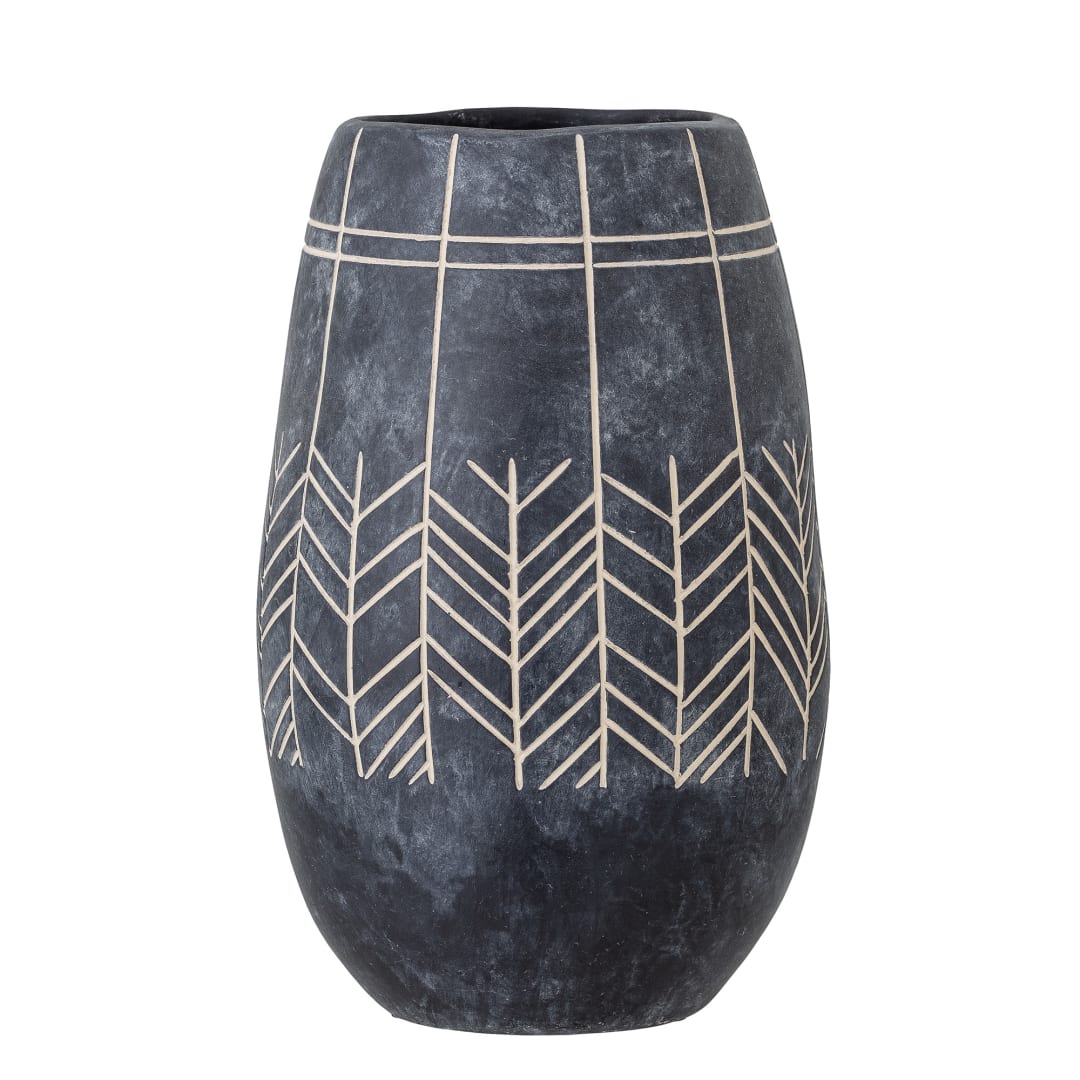 82051764 - Mahi Deco Vase, Black, Ceramic STOCK: 12