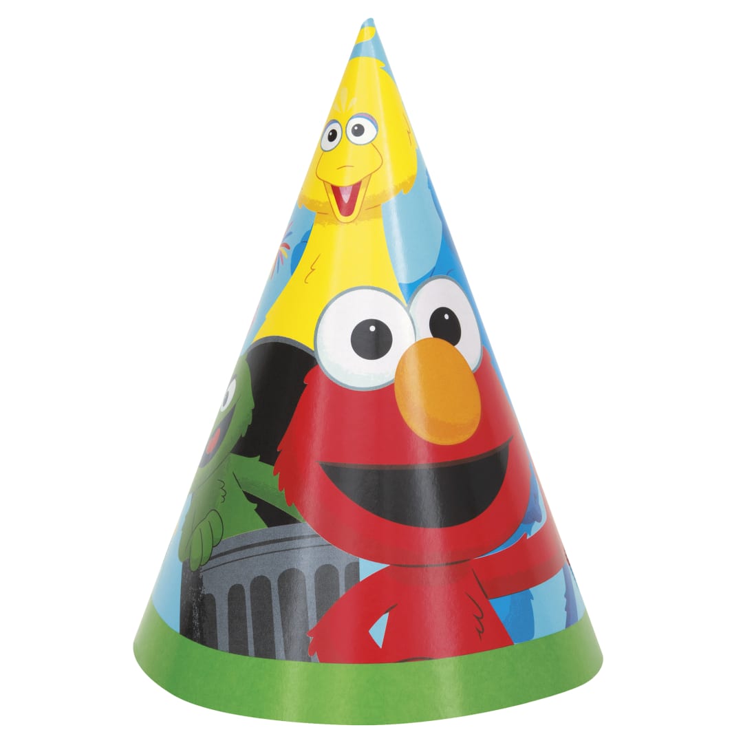 Sesame Street Paper Party Hats, 8ct