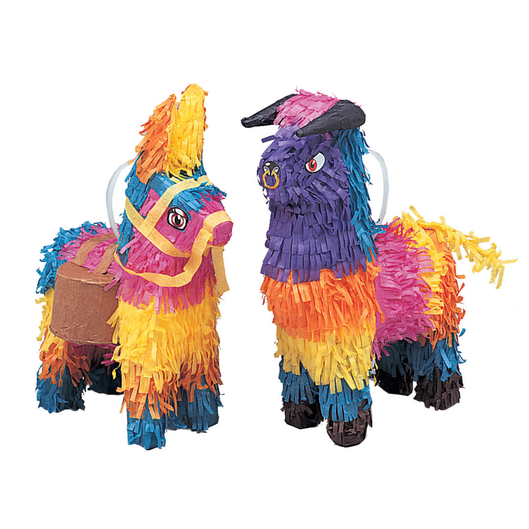 Bull &amp; Burro Mini Pinata Favor Decorations, 2pc