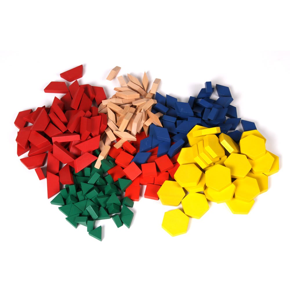 PATTERN BLOCKS, WOODEN, 1CM, SET/250