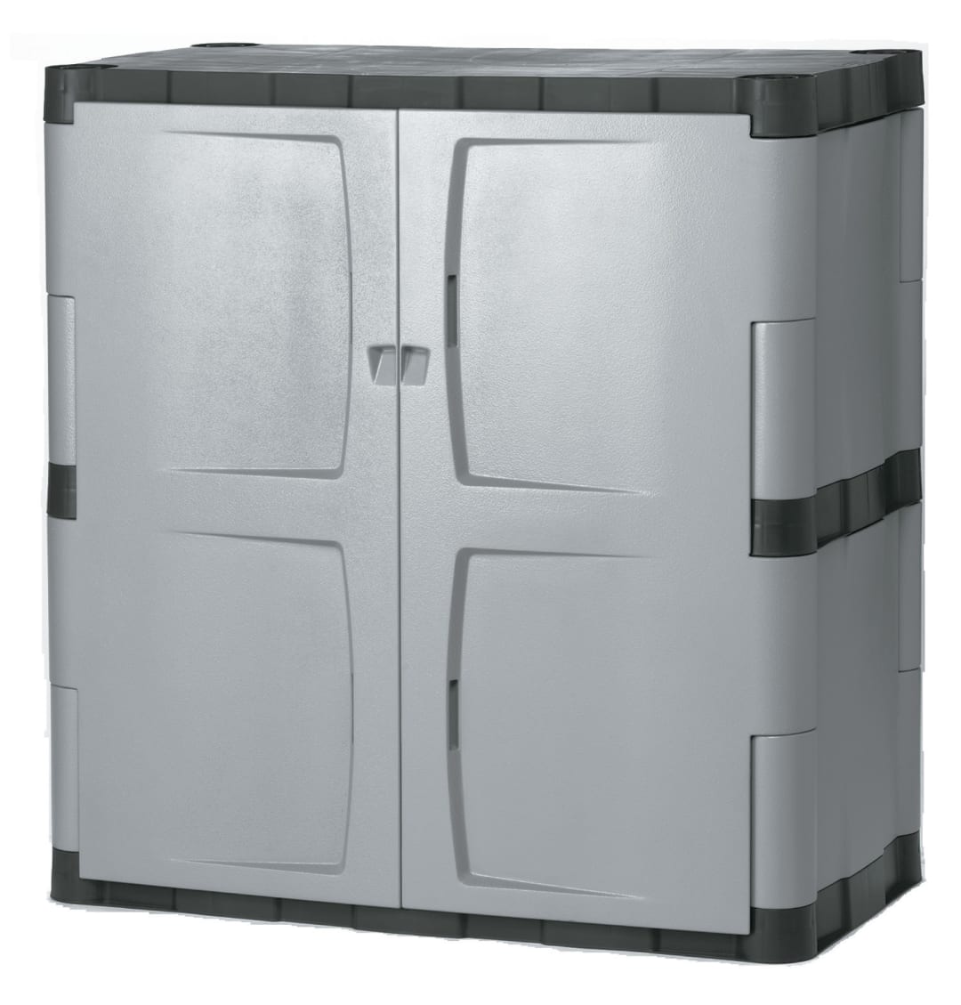 Rubbermaid Garage Storage Resin Base Cabinet, Gray