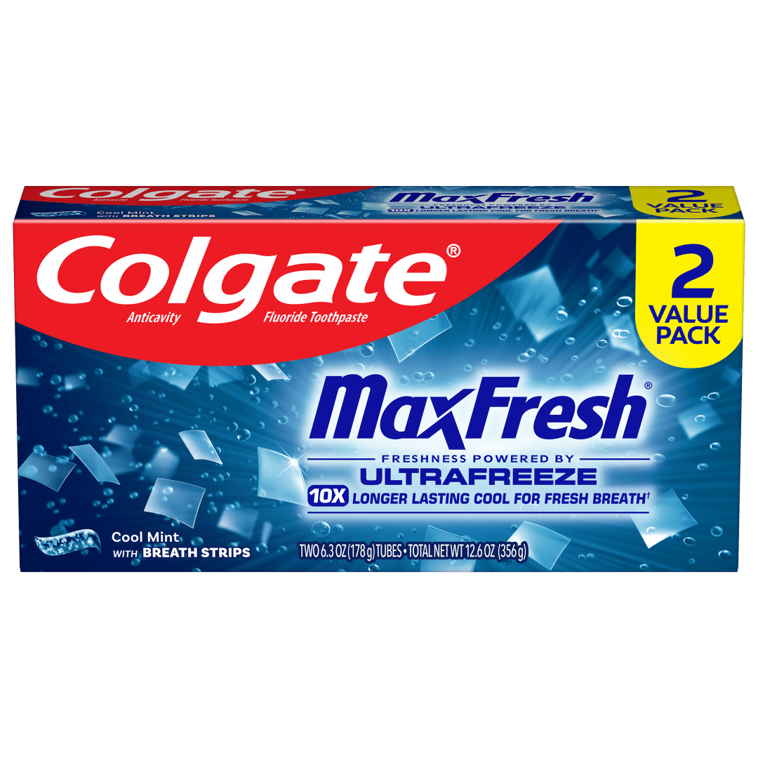 Colgate MaxFresh Cool Mint Toothpaste, 2 Pack, 6.3 oz