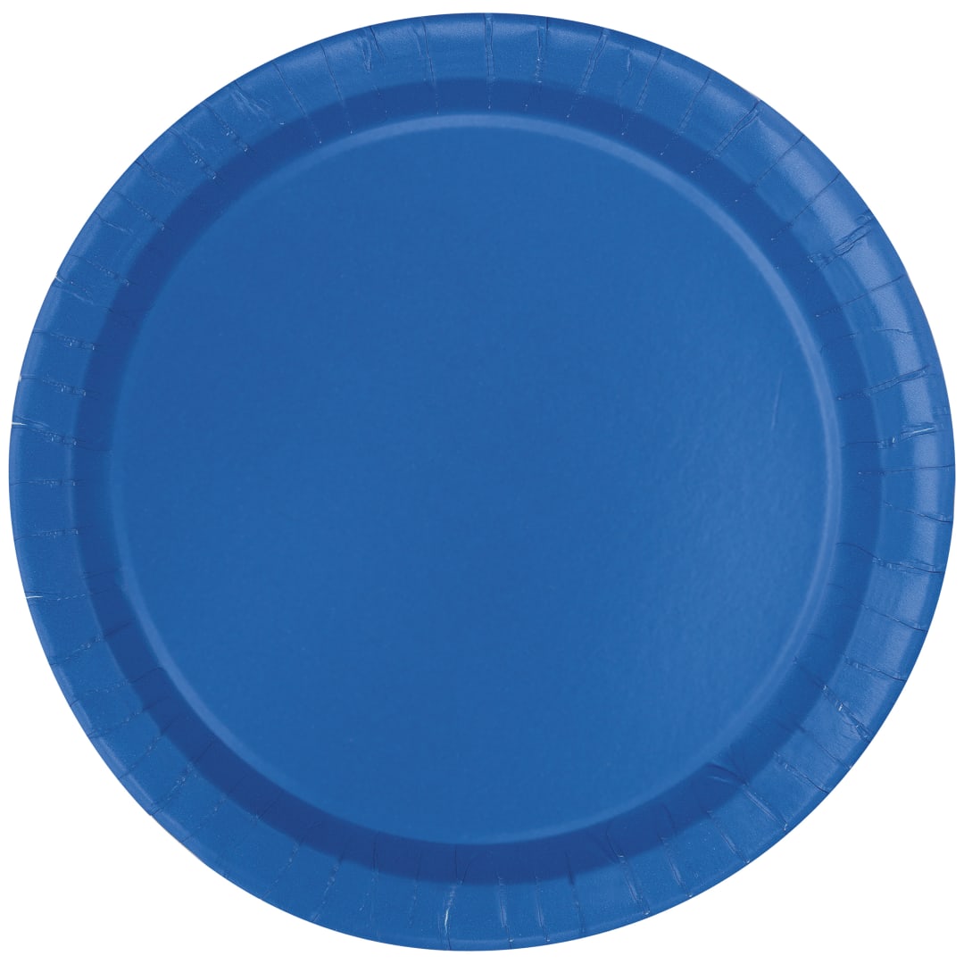 Royal Blue Solid Round 9" Dinner Plates, 20ct