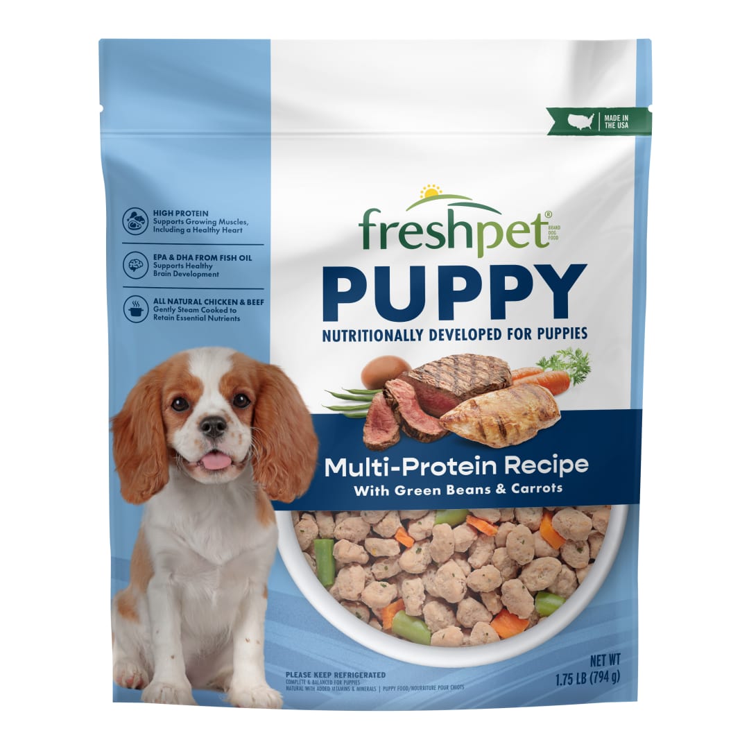 Freshpet Healthy & Natural Food for Puppies, Fresh Multi Protein Recipe, 1.75lb