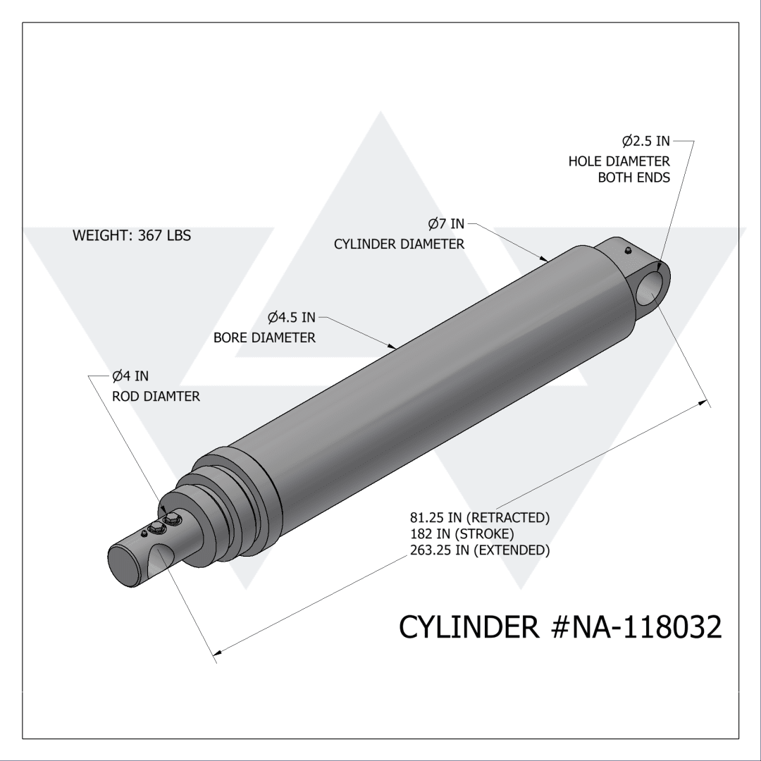 Wastebuilt® Replacement for New Way Cylinder, Pack, Eject \6.5in 3 STG\ FL -New