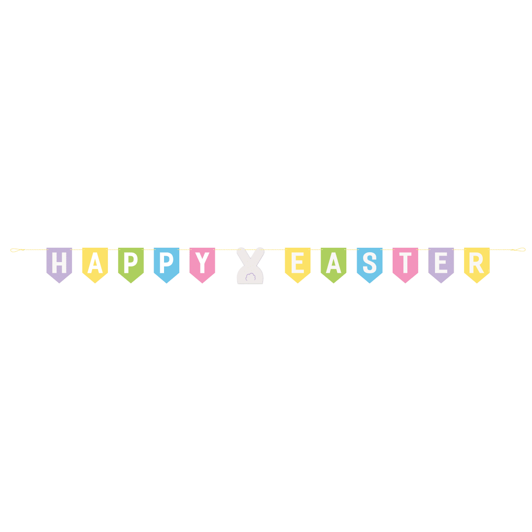 Happy Easter Pennant Banner, 7 ft