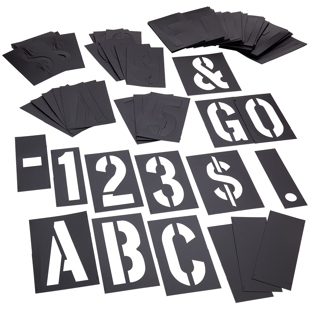 Stencil Set-Letter/Number 6" PVC 92 Pieces