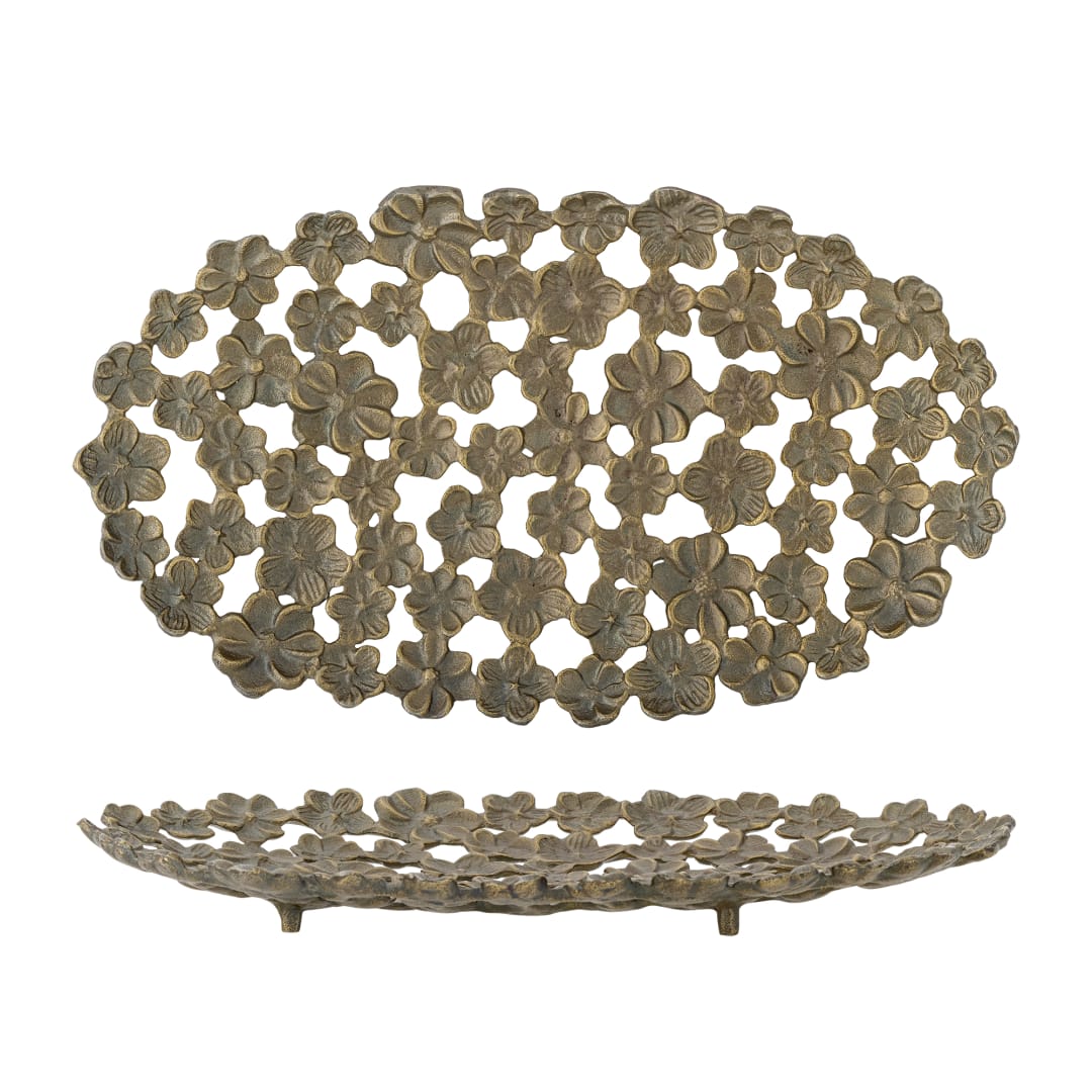 82068477 - Micha Tray, Brass, Aluminum STOCK: 53