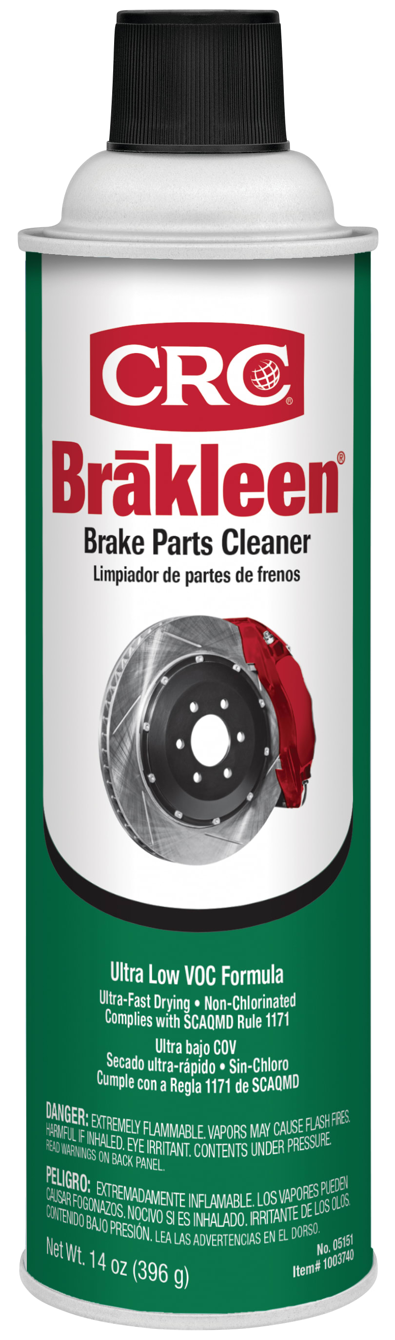 CRC Brakleen Brake Parts Cleaner Low VOC SCAQMD 1X14OZ