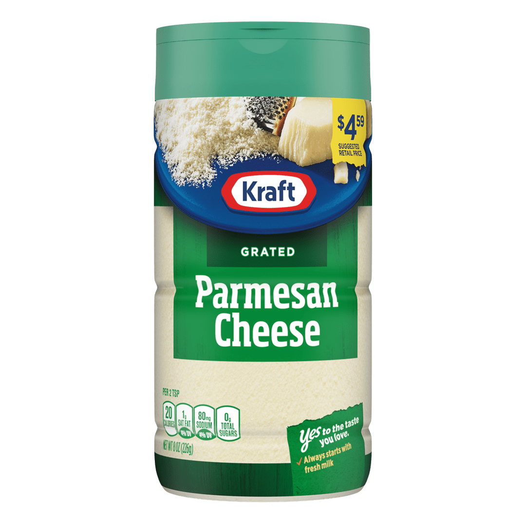 Kraft Parmesan Grated Cheese, 8 oz Shaker