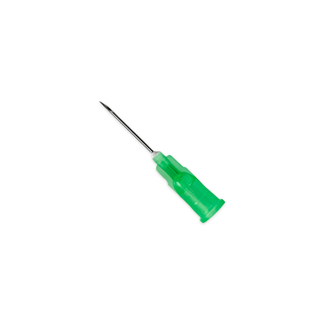 KRUUSE Vet Hypodermic Needle, Green, 21G x ⅝″, 0.80 x 16mm, Sterile