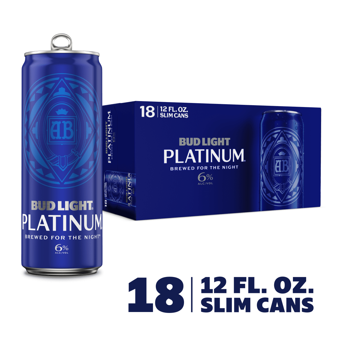 Bud Light® Platinum® Beer, 18 Pack 12 fl. oz. Slim Cans