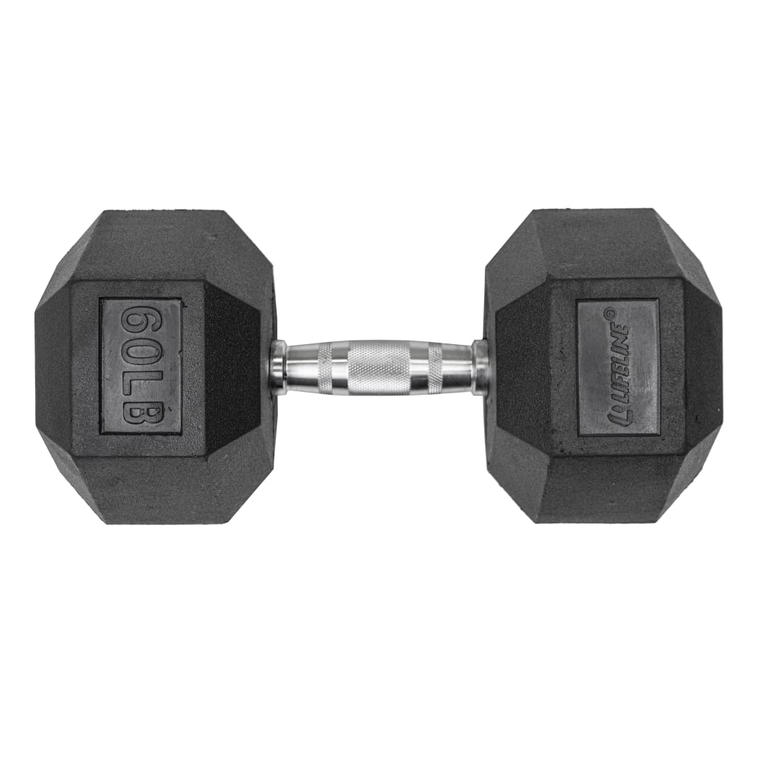 Lifeline Hex Rubber Dumbbell -