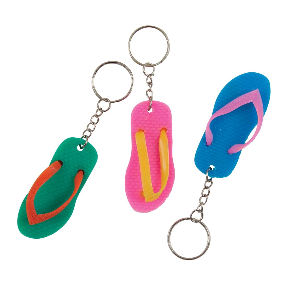 Flip Flop Keychains, 6ct