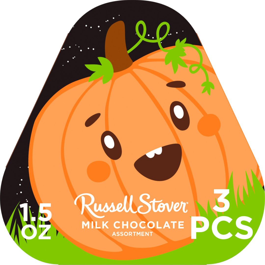 RUSSELL STOVER Halloween Theme Shaped Milk Chocolate Candy Gift Box, 1.5 oz.