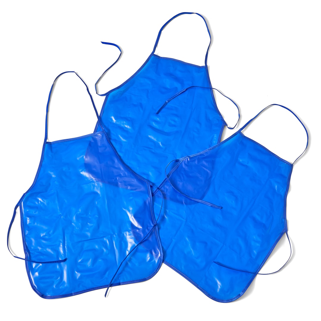 Aprons, Child Size, Plastic, 19"x15", PK/10
