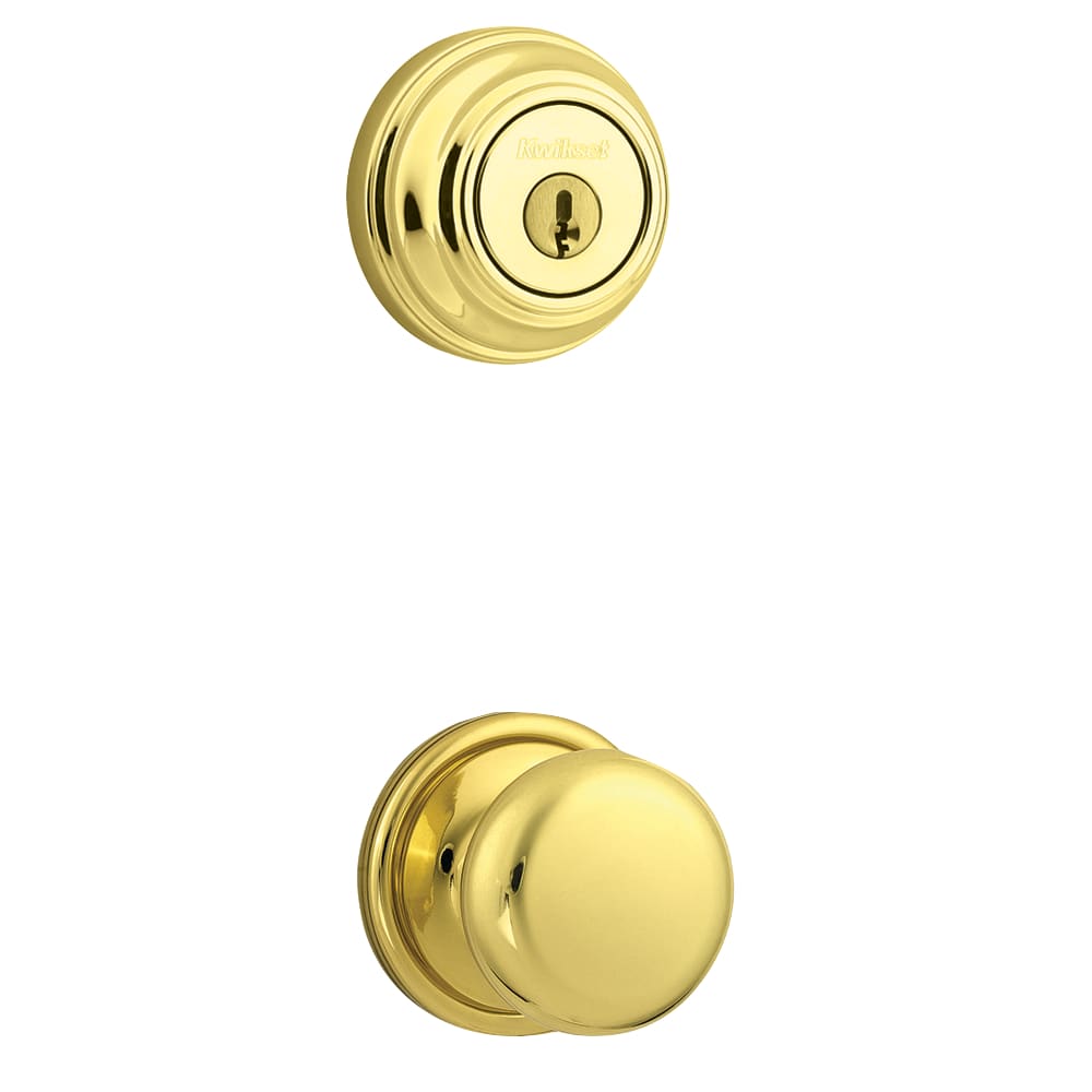 967 Double Cylinder Interior Pack w/Hancock Knob for Signature Series Handlesets in Polished Brass