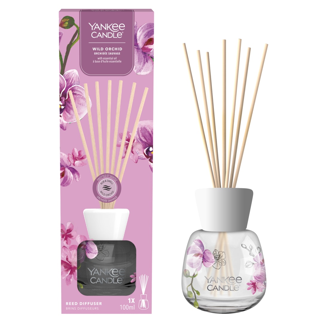 Yankee Candle Difusor de varillas Signature | Orquídea silvestre | 100 ml | Hasta 10 semanas de fragancia | Regalos perfectos para mujeres