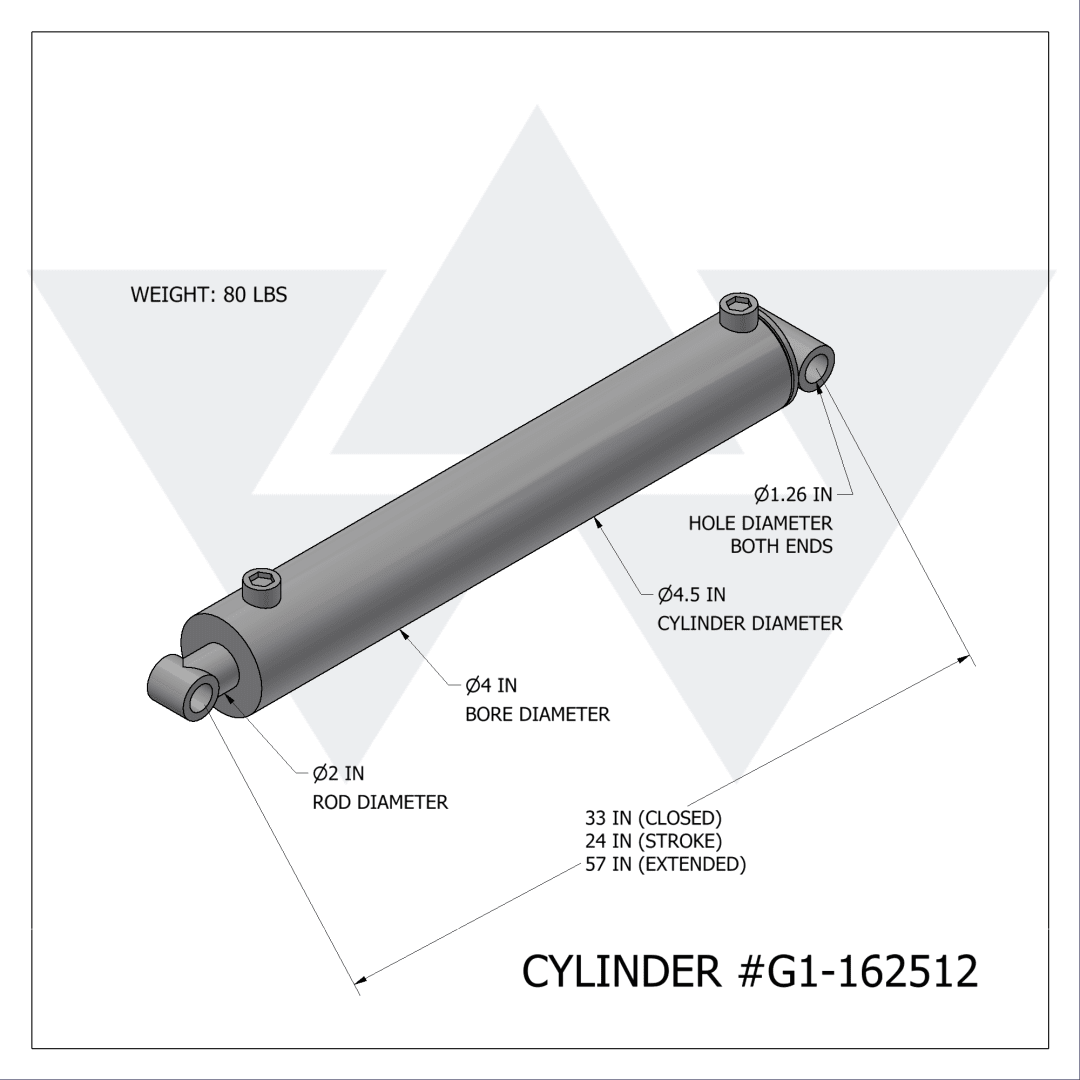 Galbreath™ Cylinder Hydraulic  4X24X2 Cart Dumper