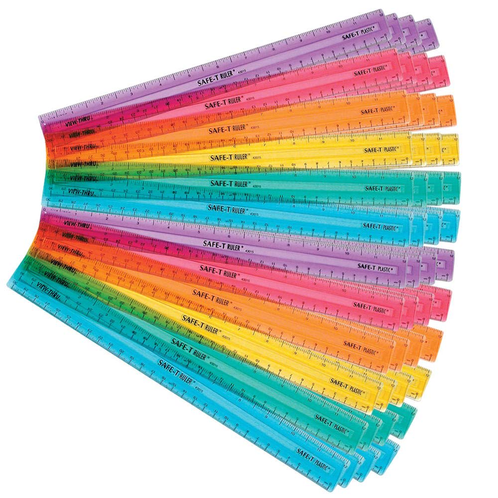 RULER, 12"/30CM RNBW SET 48