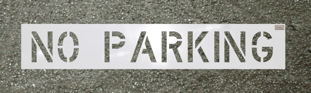 Stencil-NO PARKING 4"x3" LDPE