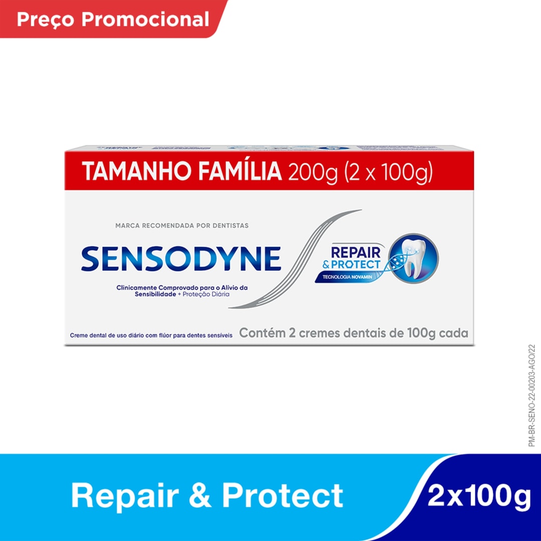 Creme Dental Sensodyne Repair & Protect Dentes Sensíveis Kit com 2 unidades 100g