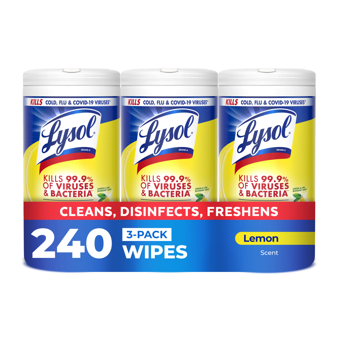 LYSOL® Disinfecting Wipes - Lemon & Lime Blossom 2/(3x80) ct.