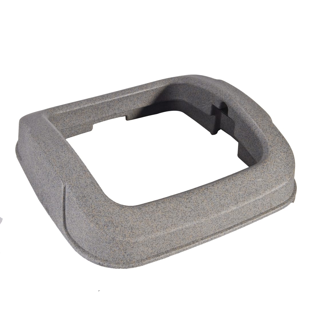 Slimline 25 Gal. Open Top Square Lid - Graystone