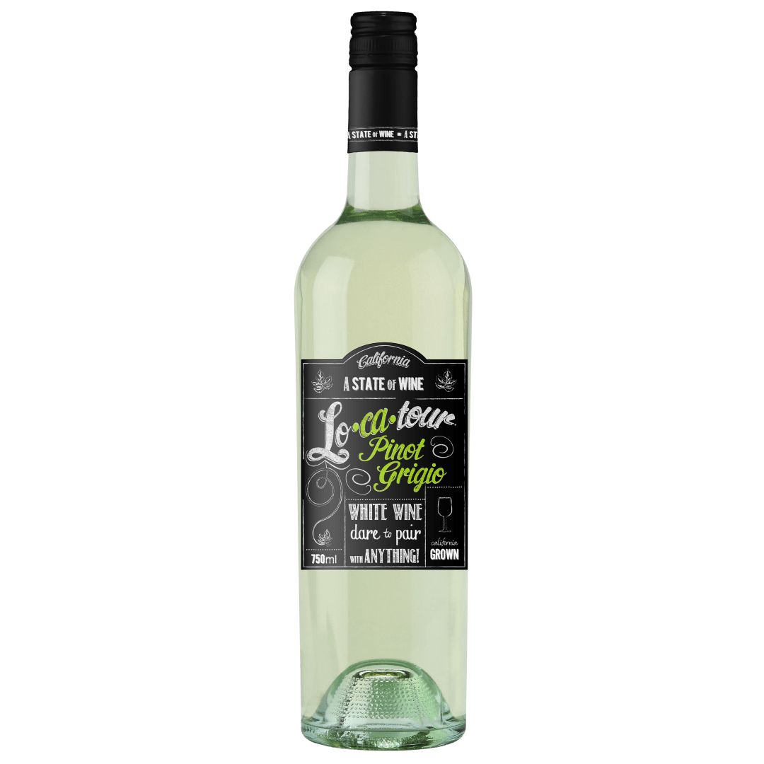 Locatour Pinot Grigio White Wine, California, 750mL, 12% ABV