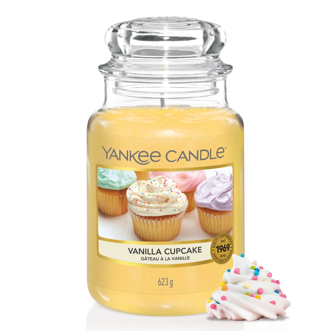 Yankee Candle Vela perfumada | Vanilla Cupcake vela en tarro grande | Velas de larga duración: hasta 150 h | Regalo ideal para mujer