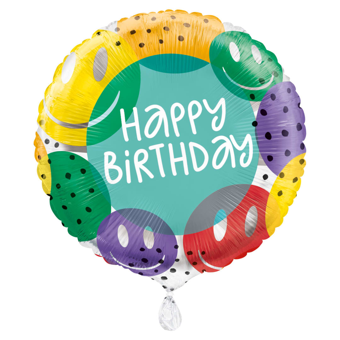 Emoji Round 18" Foil Balloon - Packaged