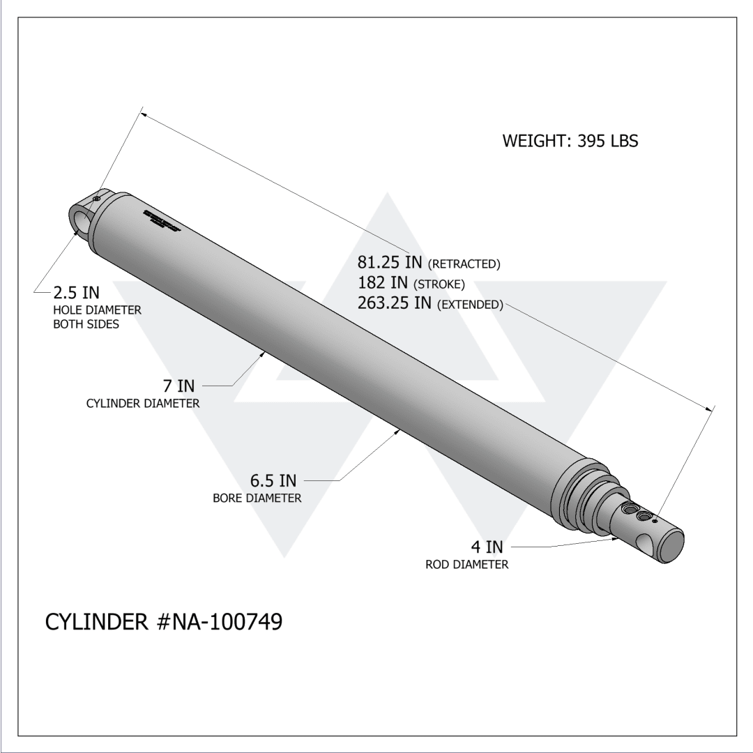 Wastebuilt® Replacement for New Way 3 Stage Cylinder (6"-5"-4" X 182")