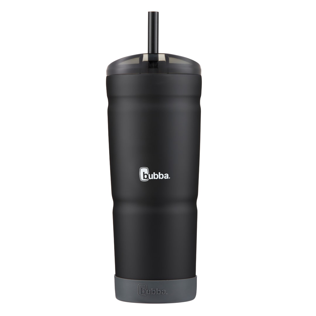 bubba® Envy S Tumbler, 24 oz (709 ml), Botella de Agua de Acero Inoxidable Aislada con Tapa y Pajilla, Negro Intenso