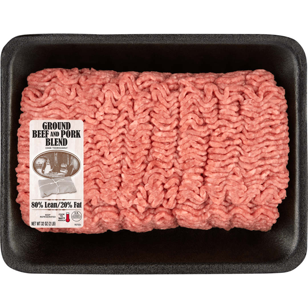 Ground Beef and Pork Blend, 80% Lean/20% Fat