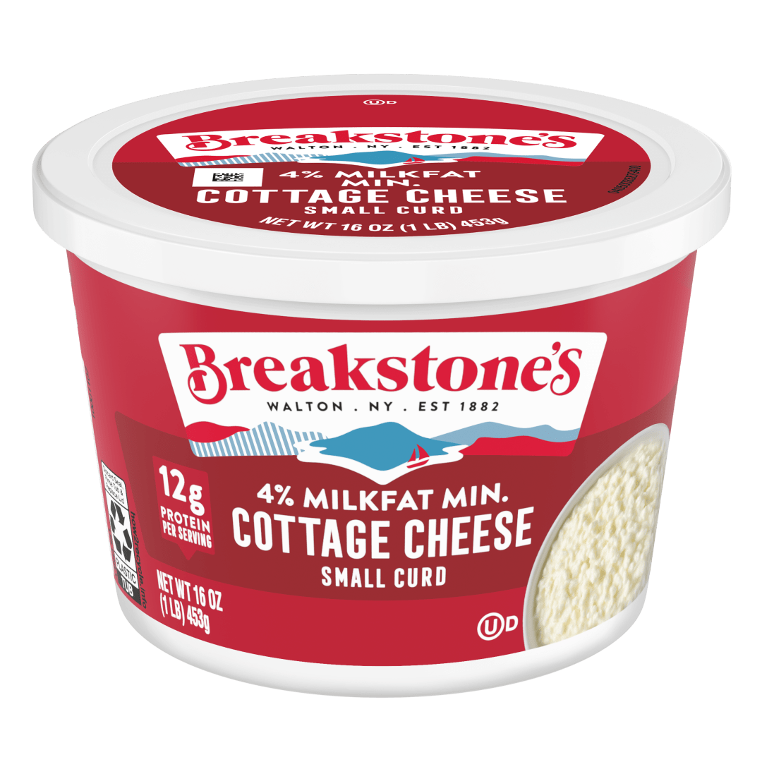 Breakstone's Cottage Cheese, 4% Milkfat, Small Curd, 16 oz Tub, 12g of Protein Per Serving