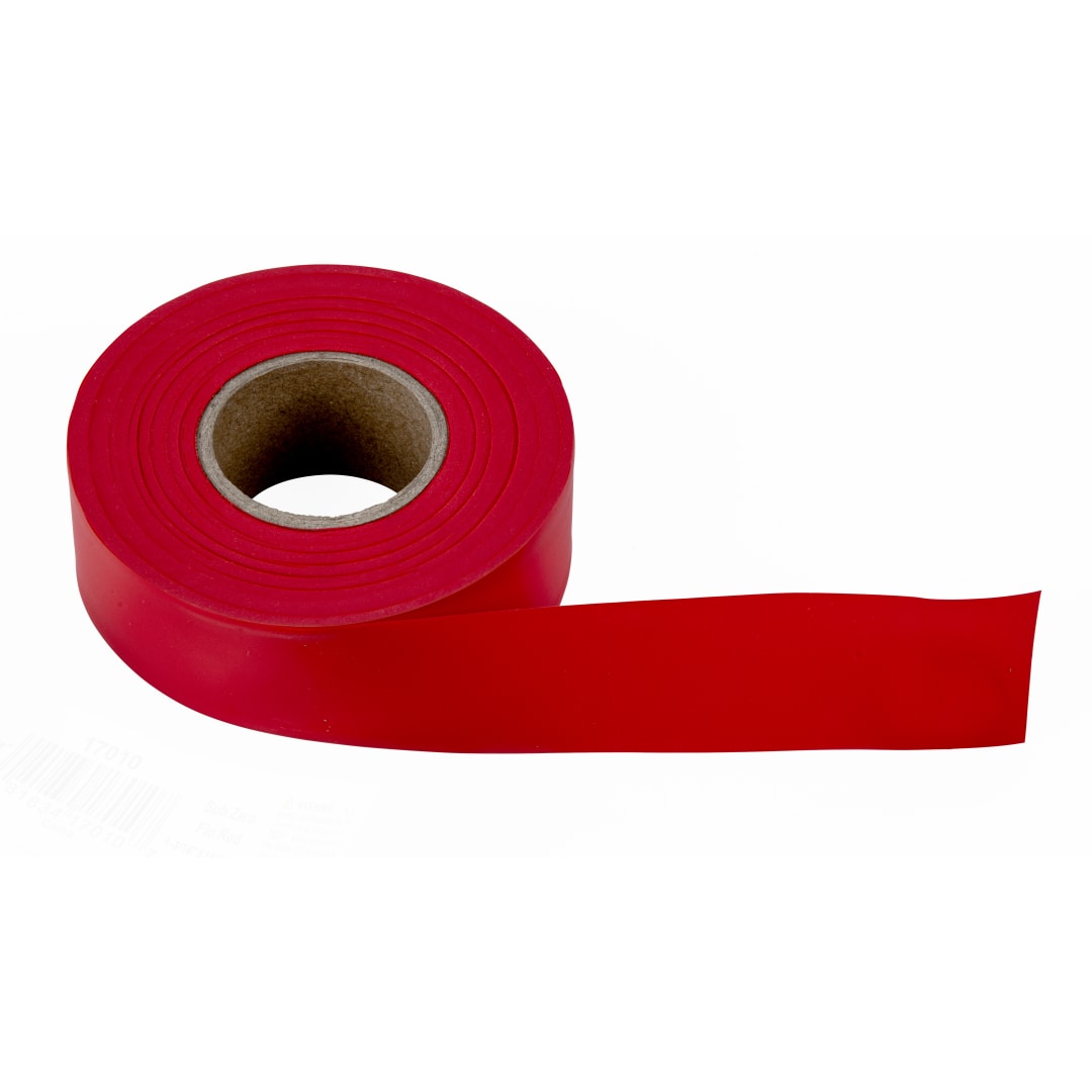 SubZero Flag Tape-150ft.x1-3/16in. Red Fluorescent