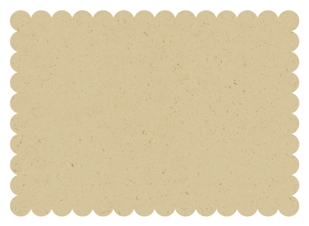 Scalloped Kraft Paper Placemats, 8ct