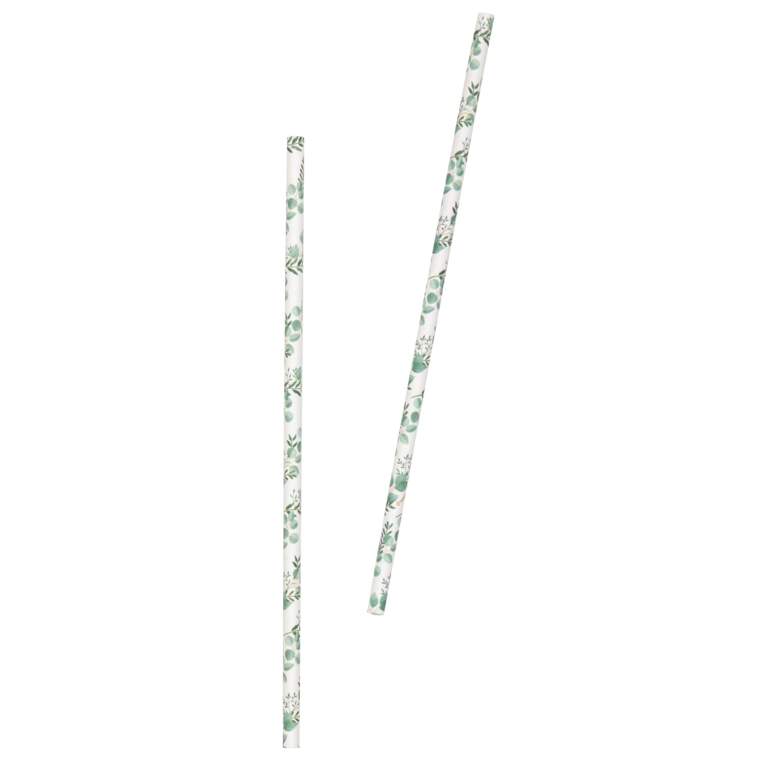 Botanical Paper Straws, 10ct