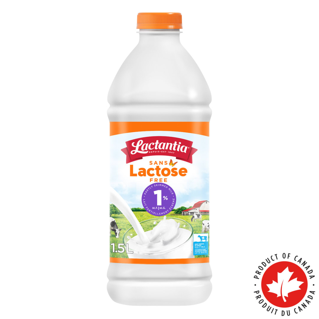 Lactantia Lactose Free Partly Skimmed Milk 1%, 1.5L