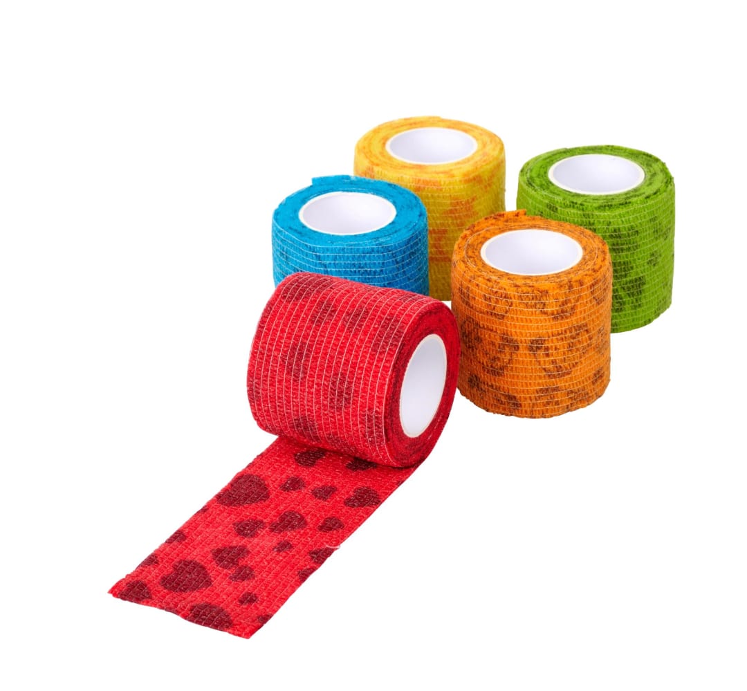 KRUUSE Fun-Flex Care Inside-Out Cohesive Bandage, Assorted Patterns, 7.5cm x 4.5m