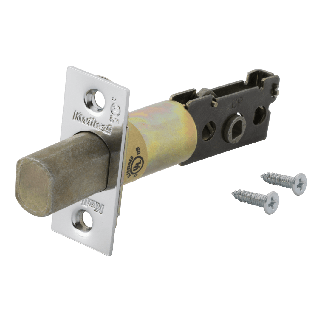 Square Corner UL 2-3/4" Deadbolt Latch for Polished Chrome or Satin Chrome Finish