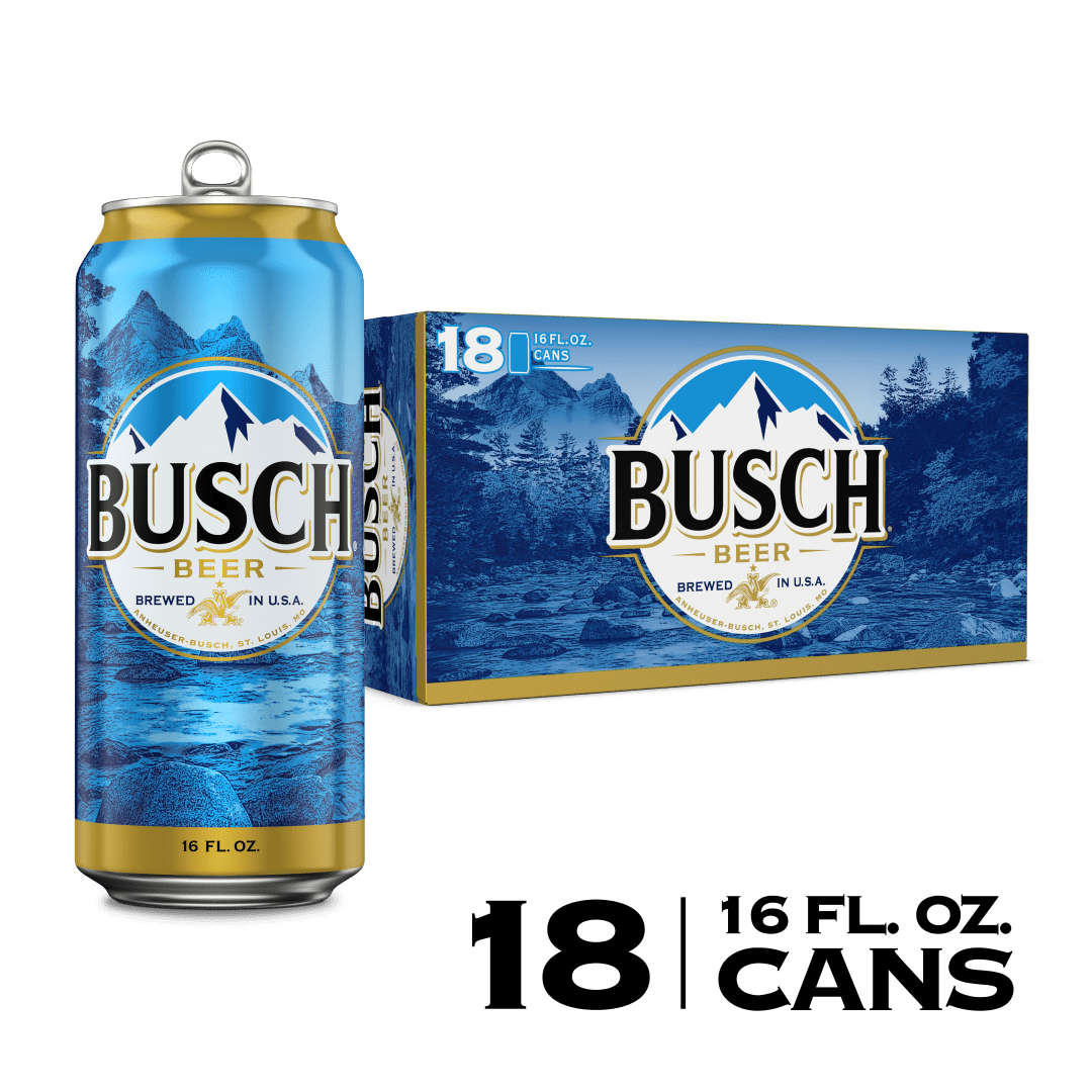 Busch Beer, 18 Pack Beer, 16 FL OZ Cans