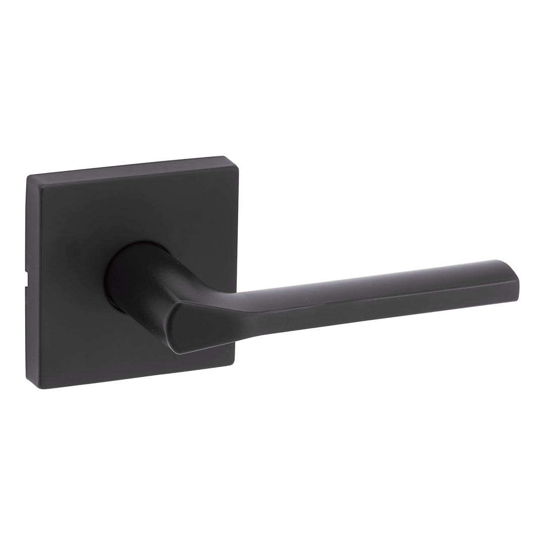 Lisbon Hall/Closet Passage Door Lever in Matte Black