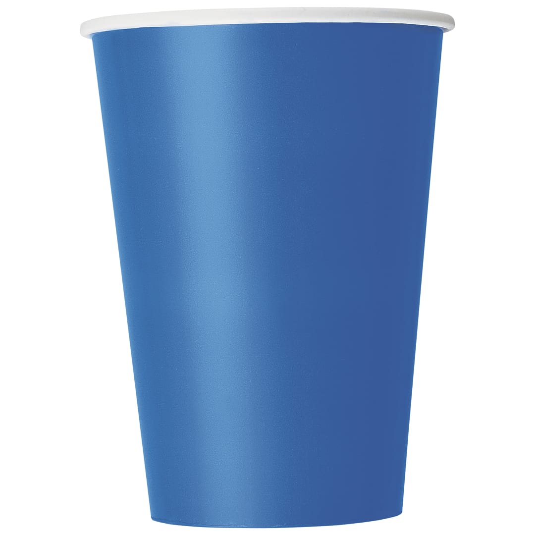 Royal Blue Solid 12oz Paper Cups, 10ct