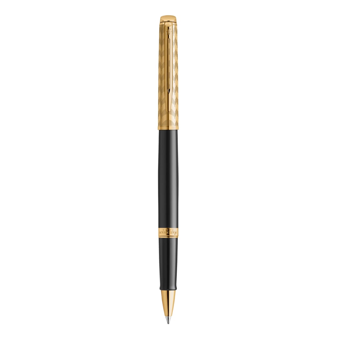 Waterman Hémisphère Bolígrafo roller | Colección Opera | Negro y dorado | Estuche de regalo
