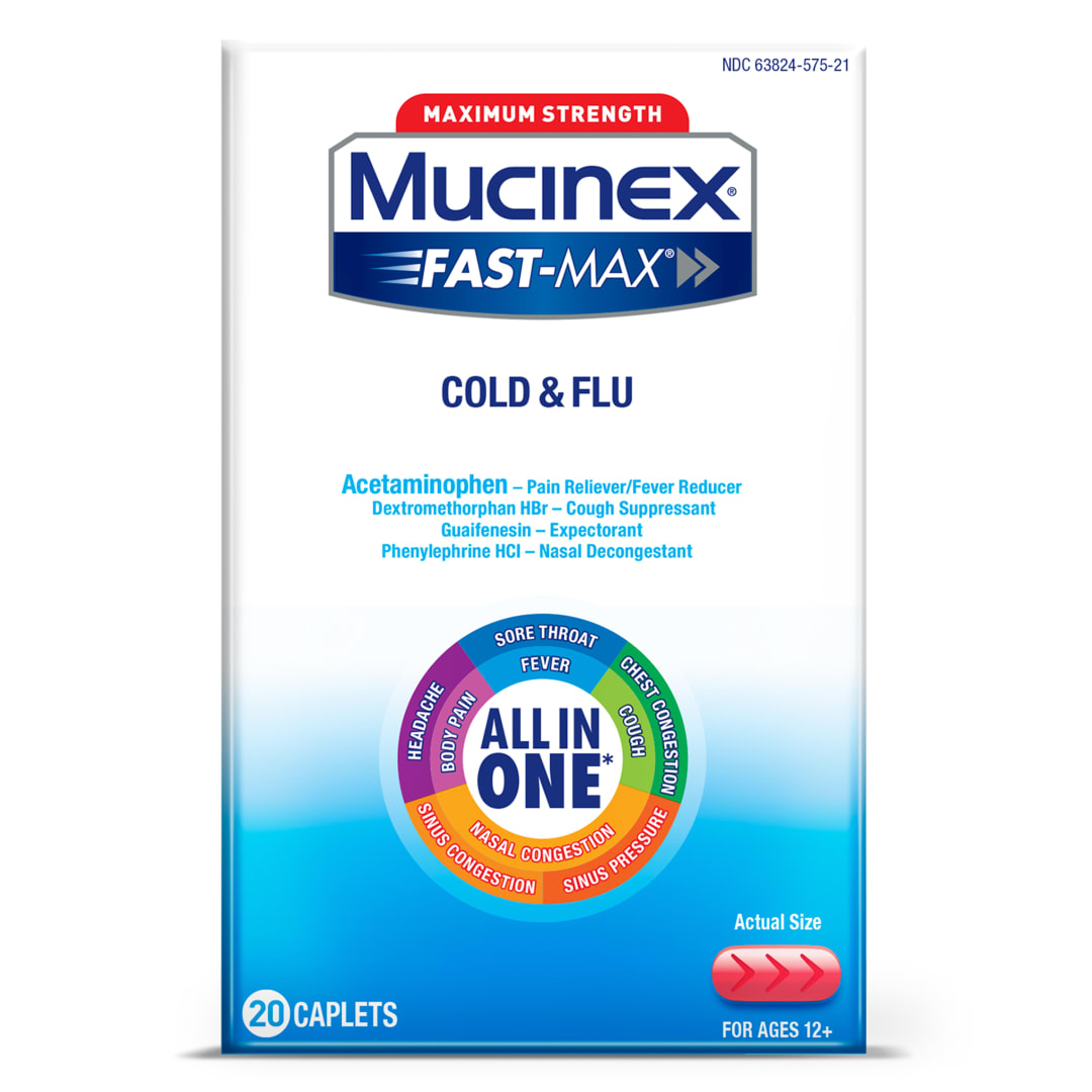 MUCINEX® FAST-MAX® Caplets - Cold & Flu 6/20 ct.